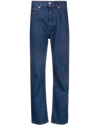 Nanushka Gerade Cropped-Jeans - Blau