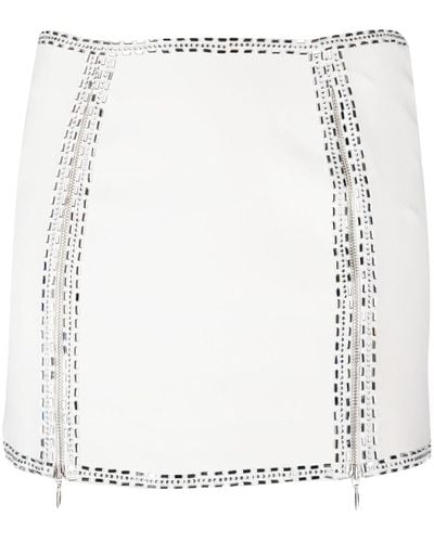 Loulou Lucinda Crystal-embellished Miniskirt - White