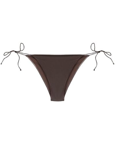 Oséree Bragas de bikini con lazos laterales - Marrón