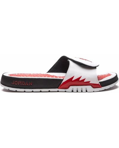 Nike Hydro 5 Retro "fire Red 5" Slides - White