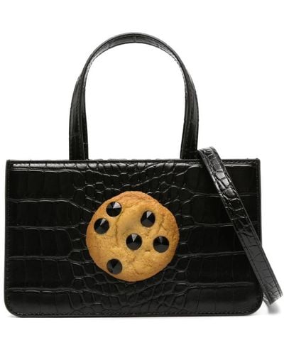 Puppets and Puppets Small Cookie Tote Bag - Black