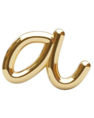 The Alkemistry 18kt Yellow Gold Love Letter Stud Earring - Metallic