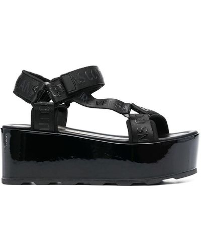 Versace Sandalen mit Plateausohle - Schwarz