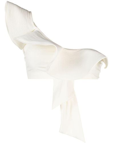 Johanna Ortiz Marine Tradition One-shoulder Bikini Top - White
