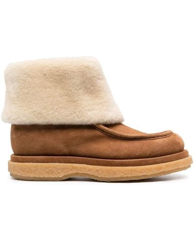 Officine Creative Shearling Ankle Boots - Brown