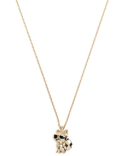 Karl Lagerfeld K/ikonik Choupette Charm Necklace - Metallic