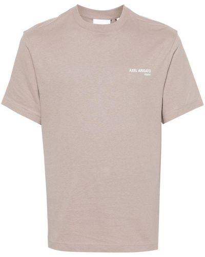 Axel Arigato T-shirt en coton à logo imprimé - Gris