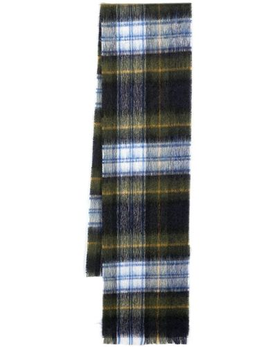 Mackintosh Gordon Dress Check-pattern Scarf - Green