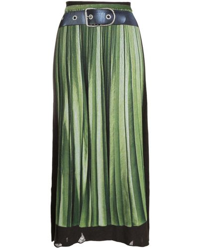 Maison Mihara Yasuhiro Printed Midi Skirt - Green