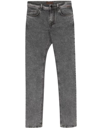 Corneliani mid-rise tapered velvet jeans - Green