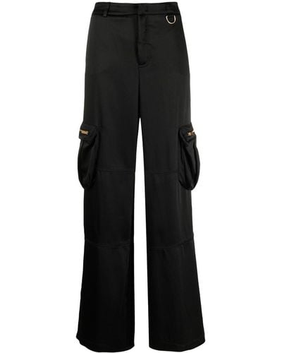 Blumarine Wide-leg Cargo Trousers - Black