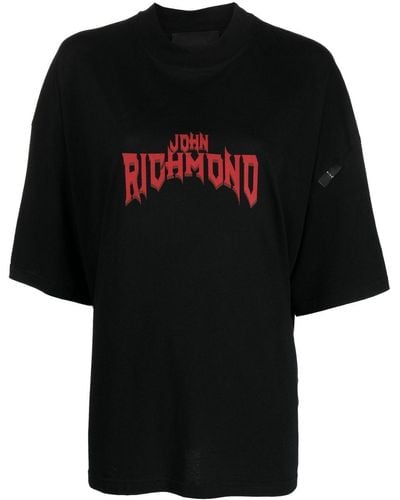 John Richmond Camiseta Ichiro con logo - Negro