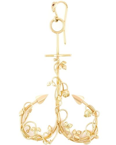 Natasha Zinko 18kt Yellow Gold Anchor Curved Earring - Metallic