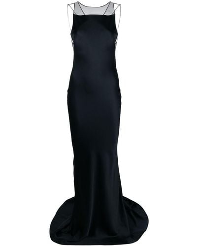 Maison Margiela Long Satin Mermaid Dress - Black