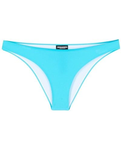 DSquared² Logo-print Bikini Bottoms - Blue
