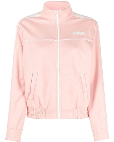 Sporty & Rich Logo-embroidered Zip-up Jacket - Pink