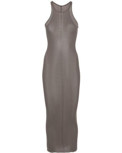 Rick Owens Geripptes Trägerkleid - Grau