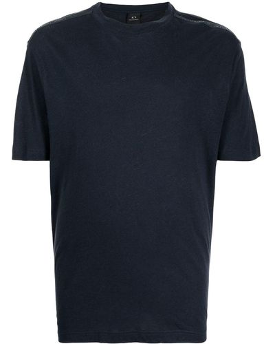 Armani Exchange ロゴテープ Tシャツ - ブルー