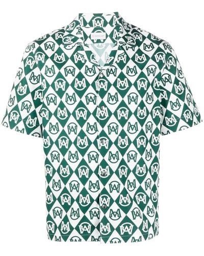 Moncler Camisa con logo estampado - Verde