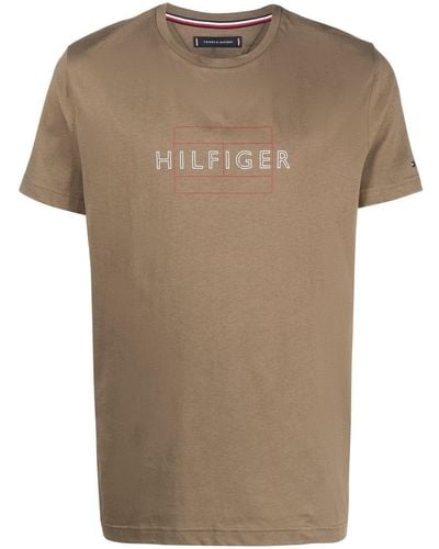 Tommy Hilfiger T-Shirt mit Logo-Print - Grün
