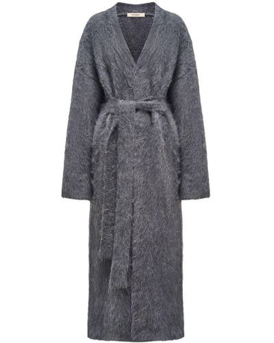 12 STOREEZ Wool-blend Cardi-coat - Grey