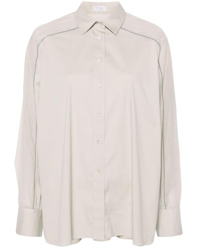 Brunello Cucinelli Camisa con botones - Blanco