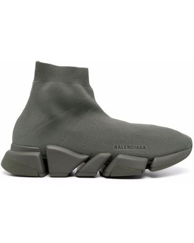 Balenciaga Speed 2.0 Knitted Trainers - Green