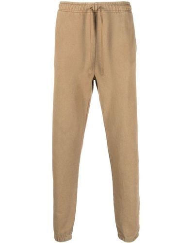 Polo Ralph Lauren Logo-embroidered Stonewashed Track Trousers - Natural