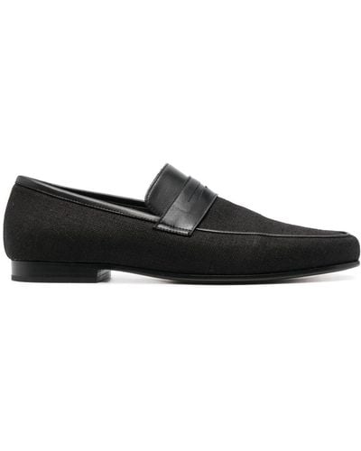 Totême The Canvas Penny Loafers - Black