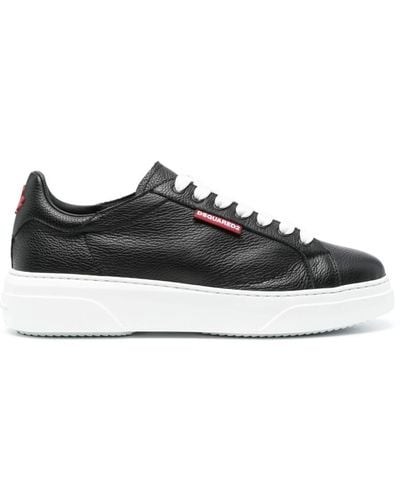 DSquared² Bumper Leren Sneakers - Zwart
