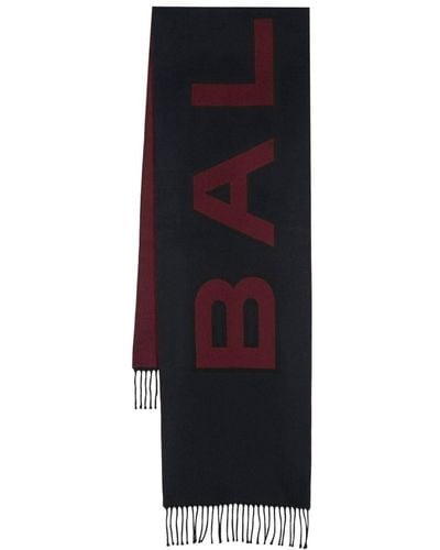Bally Jacquard-Schal mit Logo - Blau