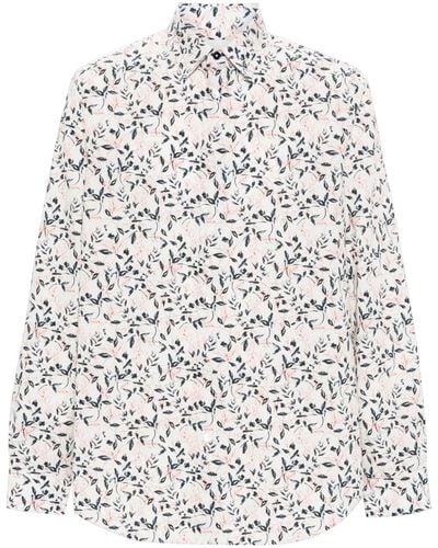 Paul Smith Camisa con estampado floral - Blanco
