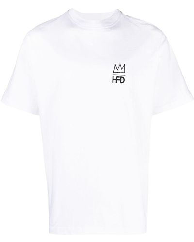 Honey Fucking Dijon X Basquiat Logo-print Cotton T-shirt - White