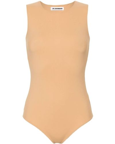 Jil Sander Round-neck Sleeveless Bodysuit - White