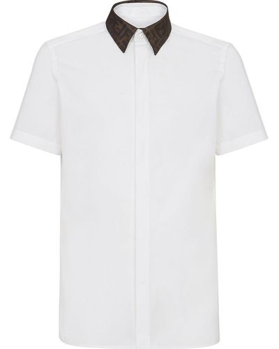 Fendi コントラストカラー シャツ - ホワイト