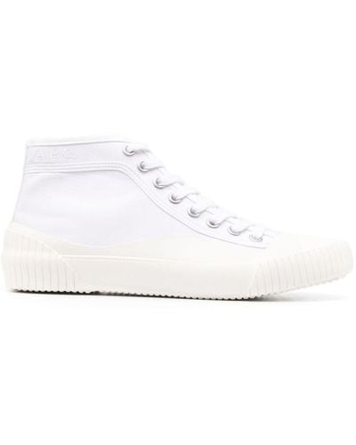 A.P.C. Iggy Canvas High-top Sneakers - White