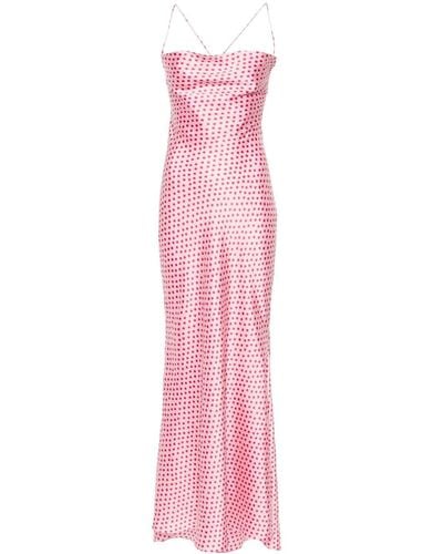 Parlor Polka-dot Sleeveless Dress - Pink