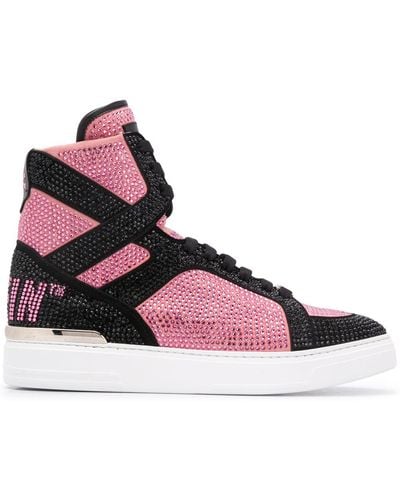 Philipp Plein 'Money Beast' High-Top-Sneakers - Pink