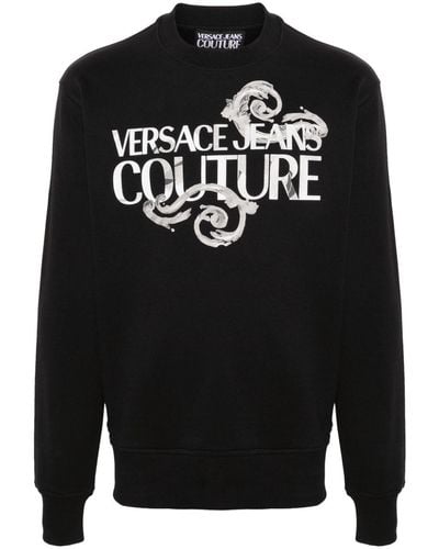 Versace Watercolour Couture スウェットシャツ - ブラック