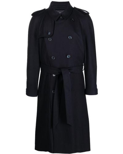 Patrizia Pepe Notched-collar Double-breasted Coat - Black