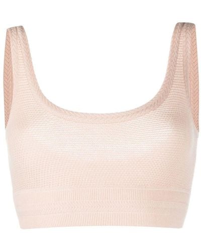 Eres Scoop-neck Cropped Bra - Natural