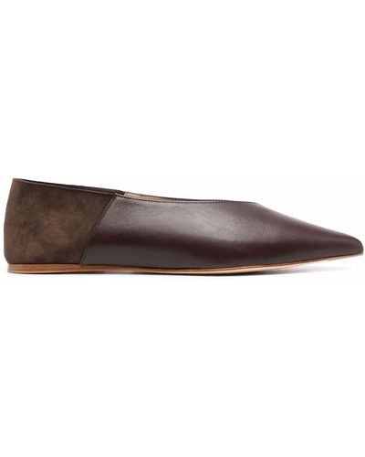 STUDIO AMELIA Babouche Pointed-toe Slippers - Brown