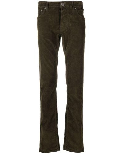 Jacob Cohen Bard Velvet Tapered Trousers - Grey
