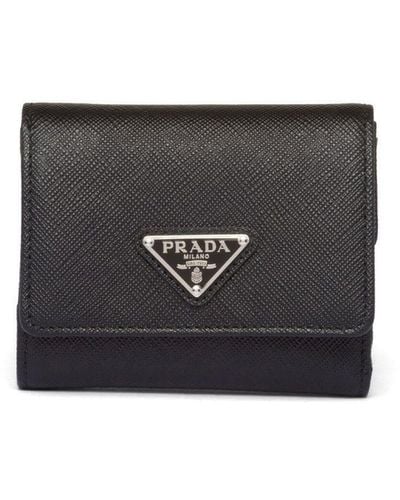 Prada Saffiano Leather Wallet - Black