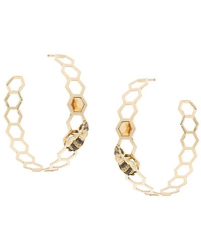 Delfina Delettrez Geometric Bee Earrings - Metallic