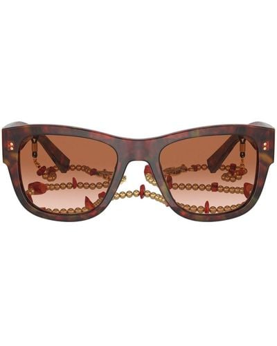Dolce & Gabbana Corallo Square-frame Sunglasses - Brown