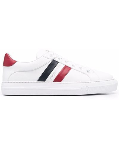 Moncler Sneakers mit Streifen - Weiß