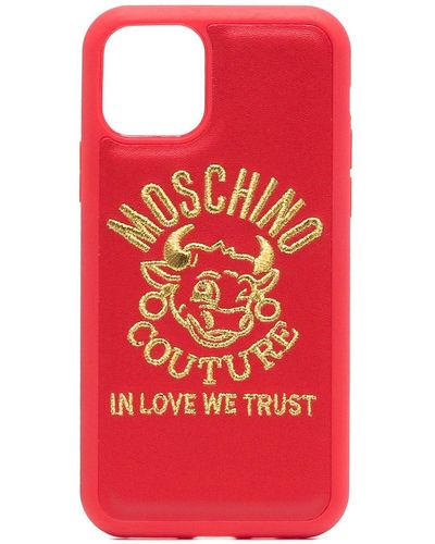 Moschino Iphone 11 Pro Hoesje - Rood