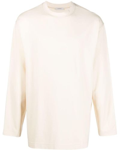 Lemaire Long-sleeve Crew-neck Sweatshirt - White