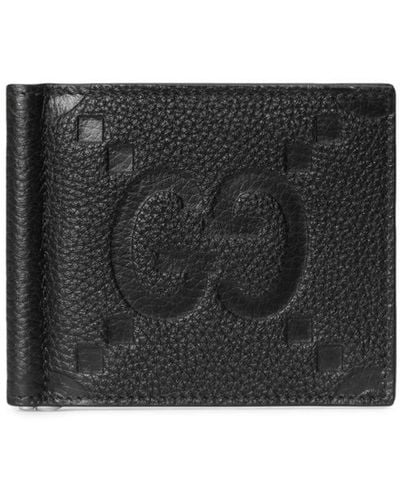 Gucci ジャンボ GG 二つ折り財布 - ブラック